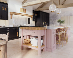 Classic Kitchen Design - Pink & Indigo