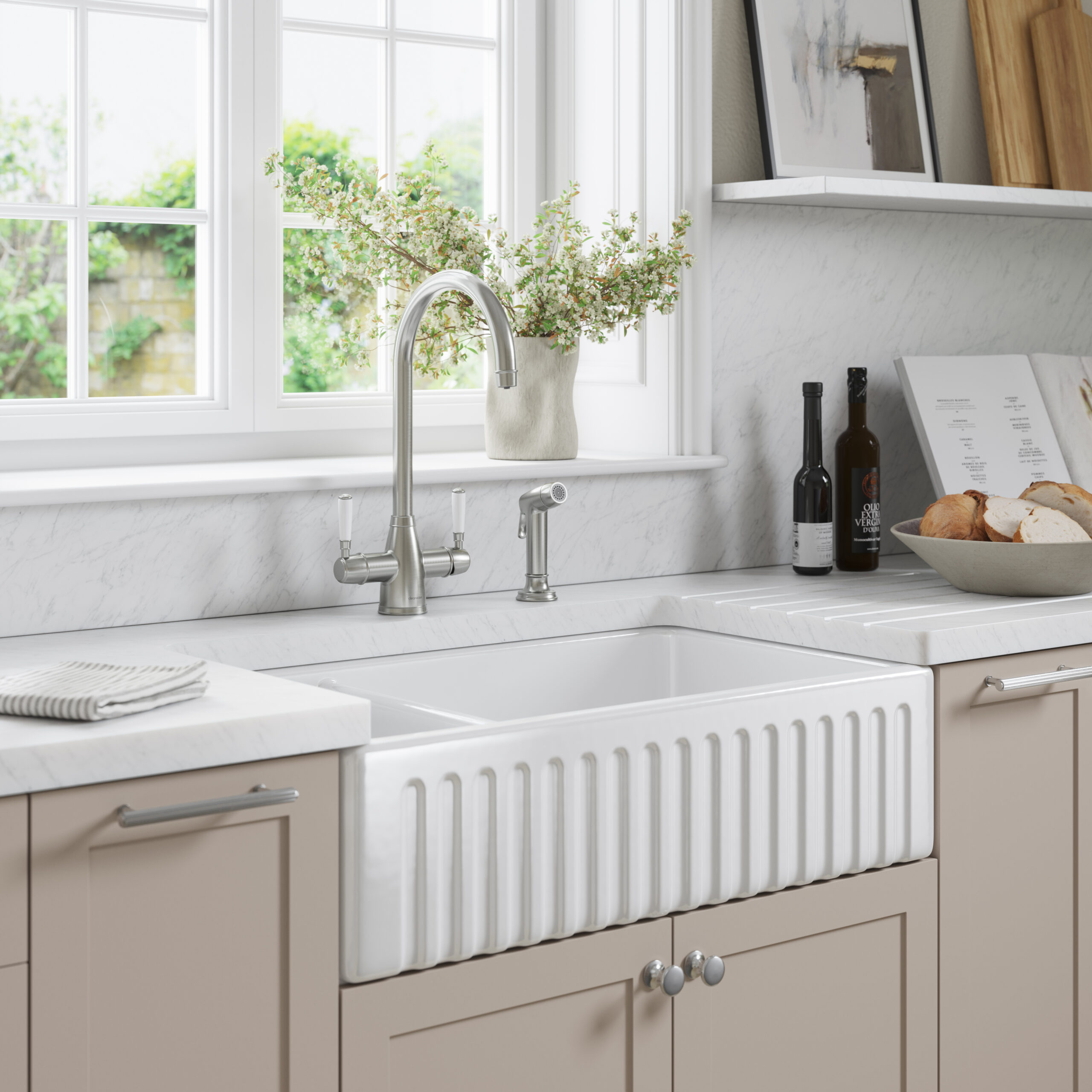 Thomas Denby - Apron Front sink with fluted facade