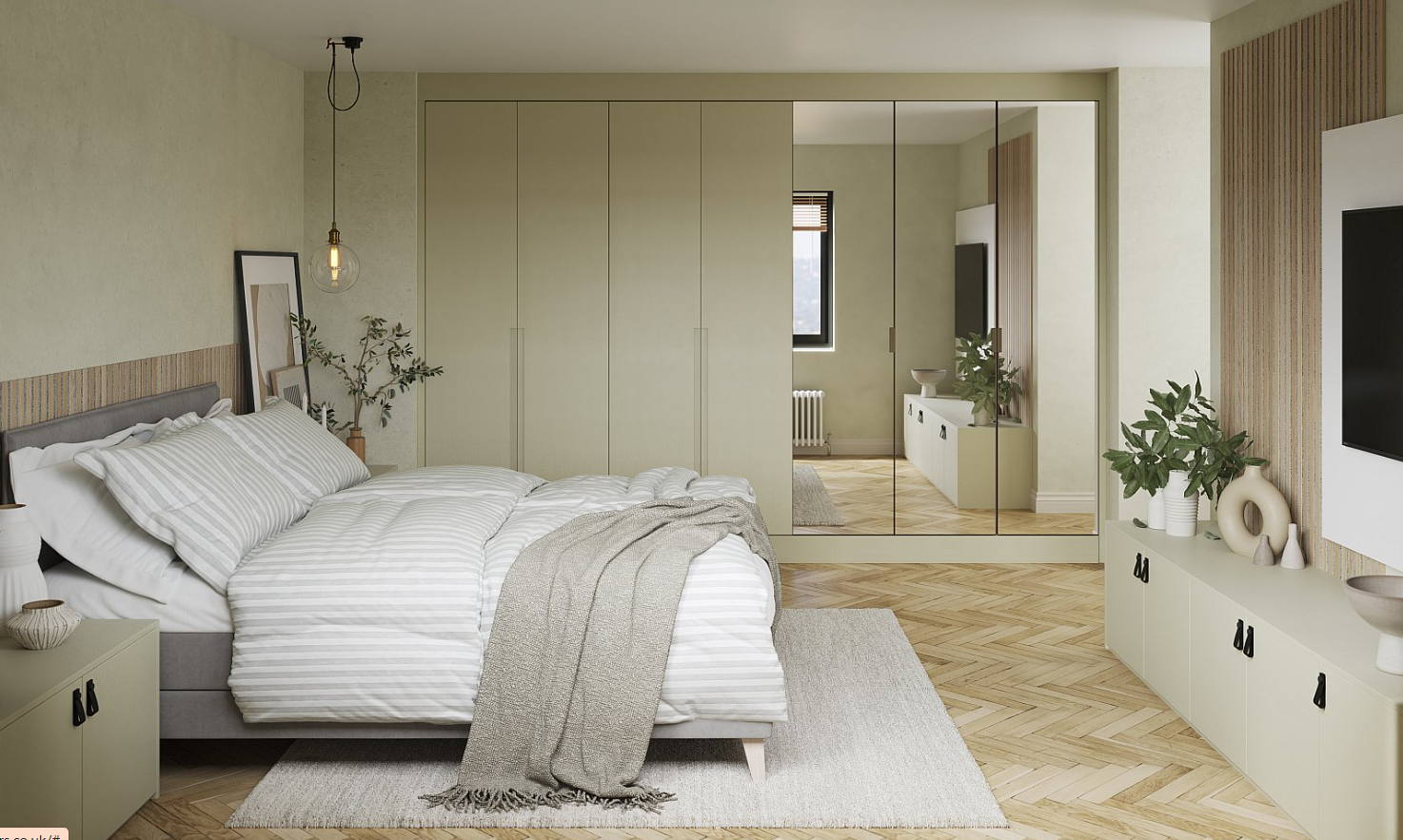 Sculpt Bedroom Design in Sage Green