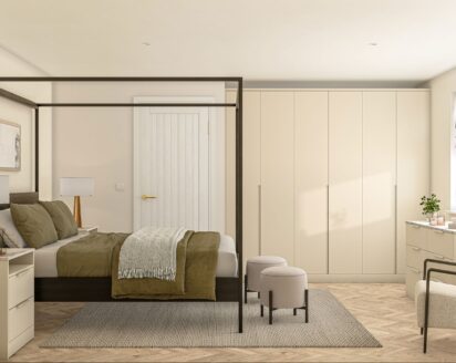 Sculpt Bedroom Design in Taupe Grey