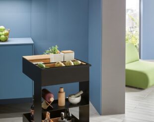 Handleless kitchen design - trolley detal