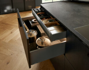 Black Kitchen Design Drawers