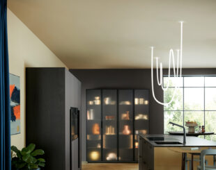 Black kitchen design full view vertical