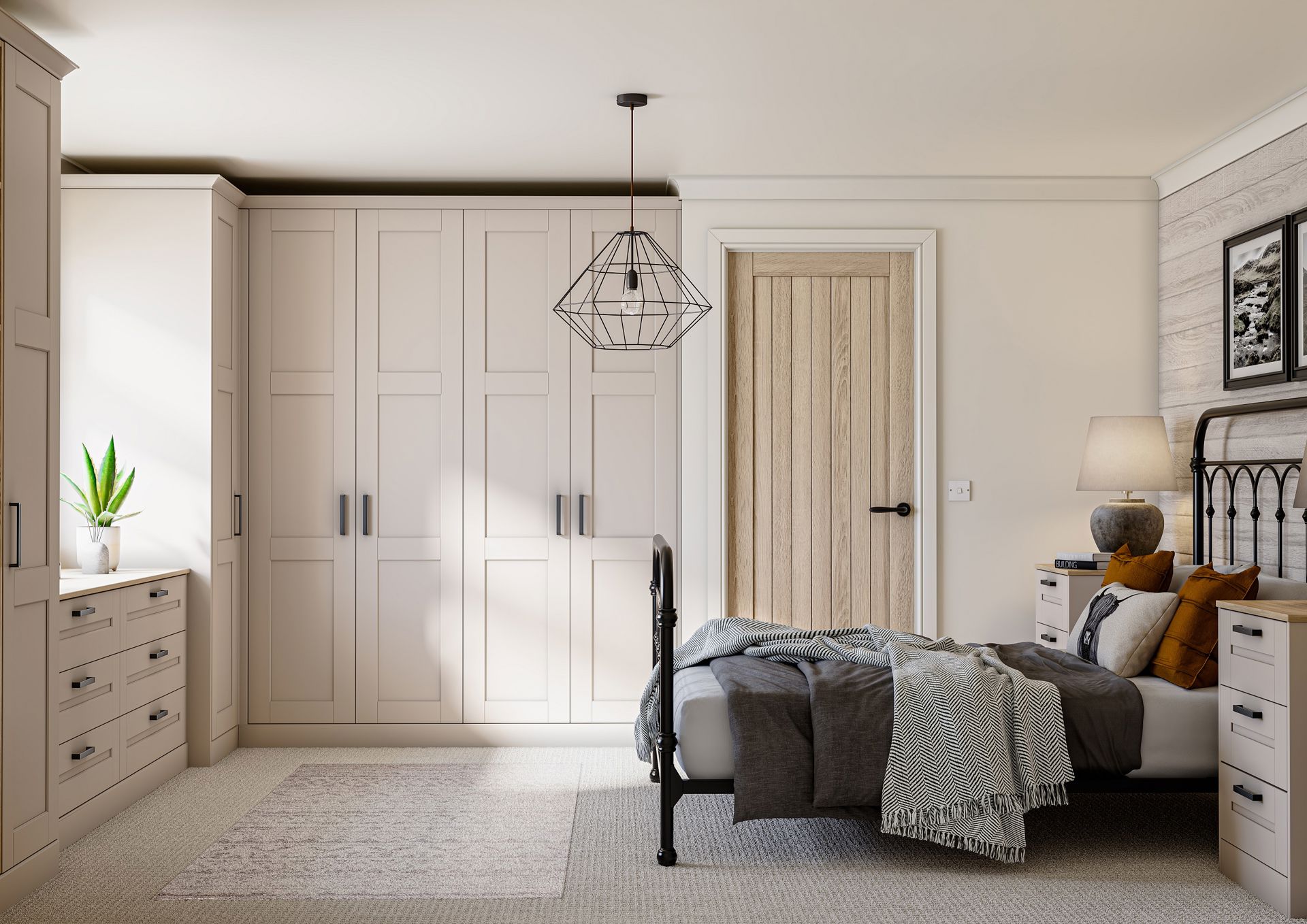 Belsay Bedroom Design - Cashmere Shaker Doors