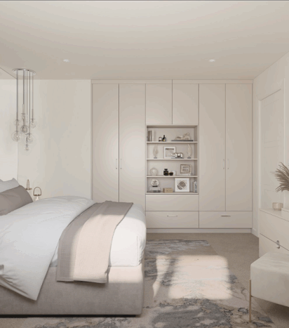 Porter Bedroom Design - White Shaker Doors