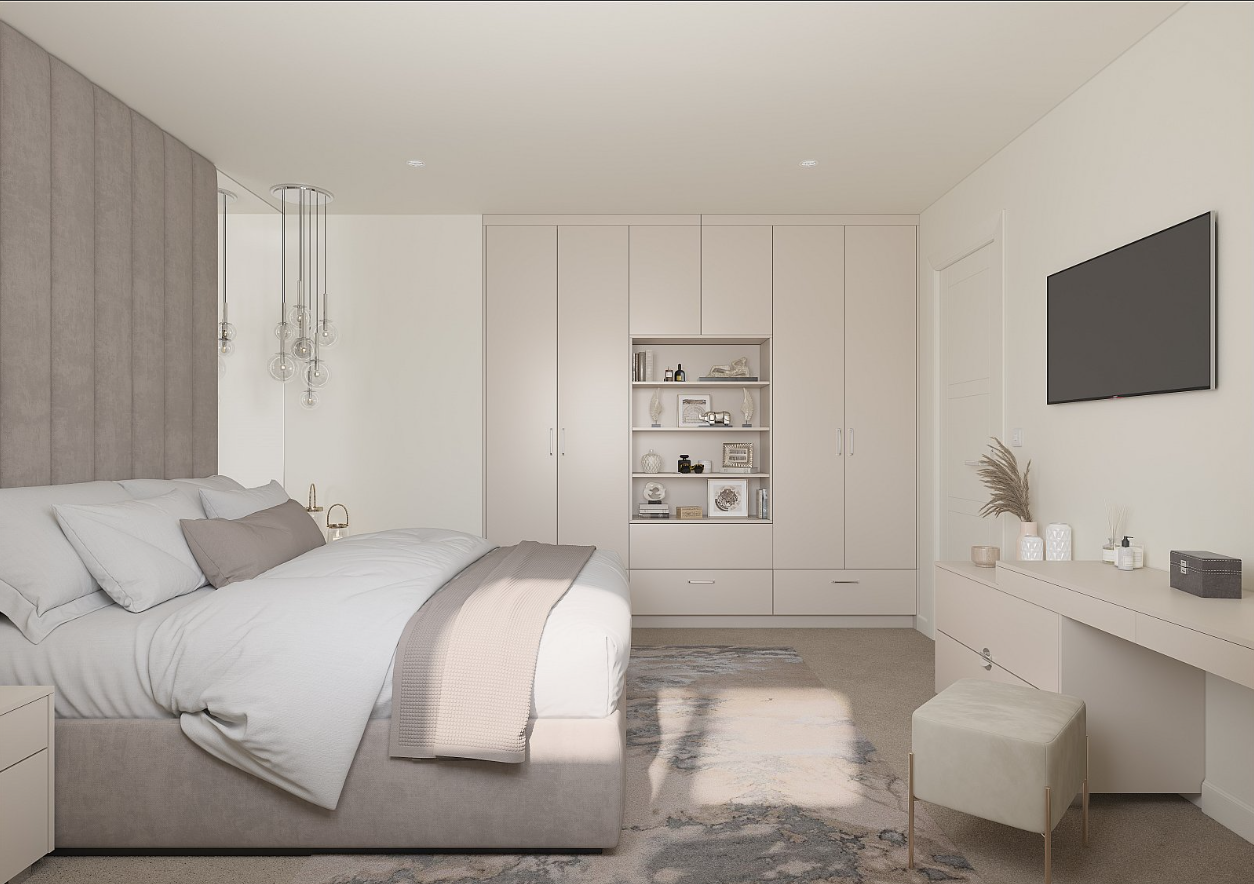 Porter Bedroom Design - White Shaker Doors