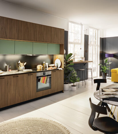 Shuller - Avola Green - Full Kitchen View Sideways