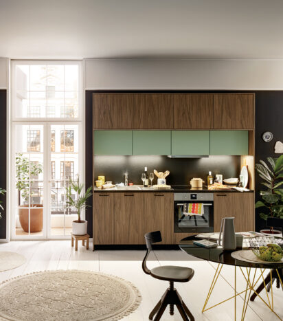 Schuller - Avola Green - Front Kitchen Overview