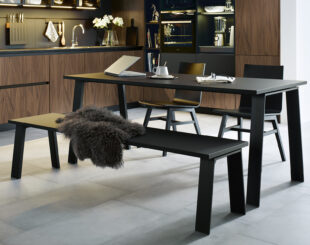 Shuller - Avola Balck - Dinner Table and Benches