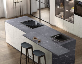 Silver Gray Worktop & White Worktop Siberia