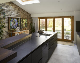 Black Granite Worktop with Suede Finish